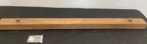 36" Acacia Wood Wall Tapestry Hanger