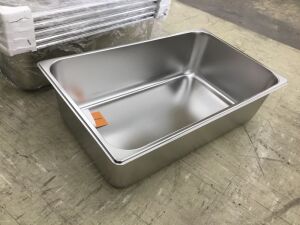 Lot of (6) Full Size Steam Table Pans 