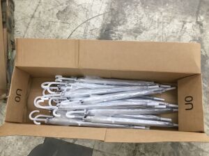 Lot of (21) Clear Plastic Umbrellas 