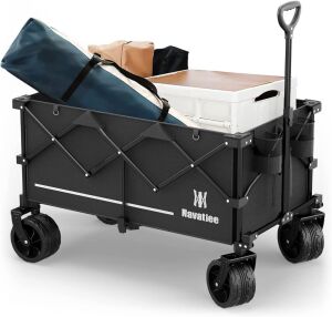 Navatiee Collapsible Folding Wagon with Big Wheels