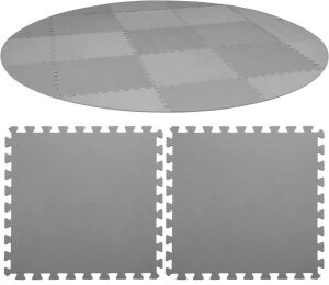 78" Diameter 21 Pcs Interlocking Hot Tub Flooring Protector Mat