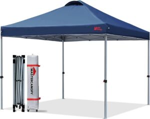 MASTERCANOPY Durable Ez Pop-up Canopy Tent with Roller Bag 