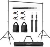 EMART Photo Video Studio 10x7Ft Adjustable Background Stand Backdrop Support System Kit with Carry Bag&nbsp;