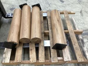 Lot of (4) Heavy Wooden Table Legs 