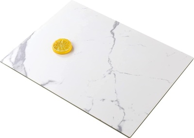 Murrey Home Marble Tempered Glass Cutting Board Glaze Print, Scratch Resistant, Heat Resistant, Non-Slip, (19.7" x 15.7")