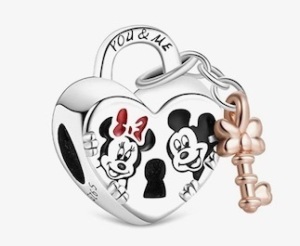 Mickey & Minnie Charm Bead, 925 Sterling Silver