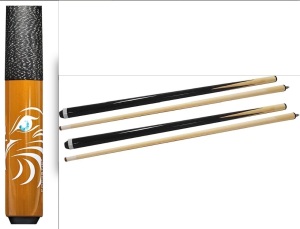 POCUSTIK Pool Stick, 58" 2-Piece ($169.99 Retail) and a 2 Pack of 2 Piece 48" Mini Pool Cues Sticks