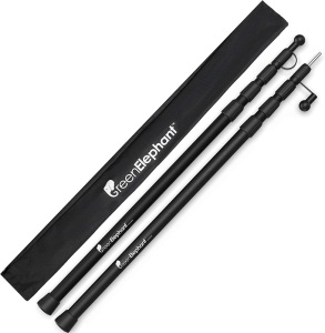 GREEN ELEPHANT Telescoping Tarp Poles, Set of 2