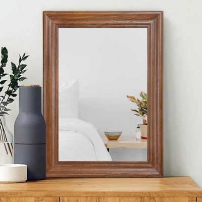 16x20 Rustic Wall Mirror with Wood Frame