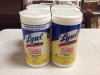 Lot of (4) Lysol Disinfecting Wipes, Lemon & Lime Blossom Scent, 80 Wipes - New