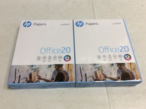 Lot of (2) HP Office20 White Printer Paper, 8.5" x 11", 500 Sheets - New 