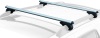 CargoLoc 2-Piece 52" Aluminum Roof Top Cross Bar Set, Fits Max 46” Span Across Existing Raised Side Rails w/ Gap, Keyed Locking Mechanism, Silver - Appears New