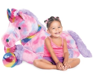 Large Plush Rainbow Unicorn Stuffed Animal w/ Soft Fur