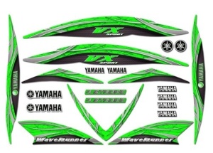 AMR Racing Jet Ski Graphics Kit Sticker Decals Compatible with Yamaha WaveRunner VX110 Sport 2005-2009 - Green