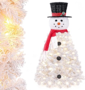 Decoway Pre-lit Snowman Christmas Tree