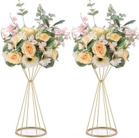 2 Pcs Metal Flower Trumpets 19.7 inches