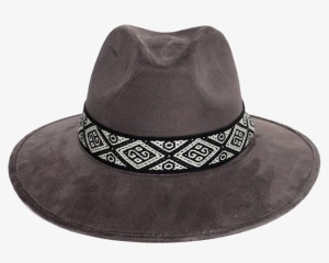 Suede Hat for Men & Women with Wide Brim, Sz M