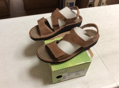 Women's Naot Enid Sandal Latte Brown Leather - Appear New 