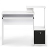 FURINNO Econ Multipurpose Home Office Computer Writing Desk, White/Black - Appears New 