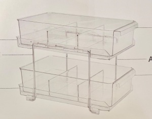 2 Tier Small Storage Bins