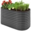 Raised Oval Garden Bed, Customizable Elevated Outdoor Metal Planter - 63in