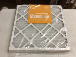 Lot of (4) Accumulair 19 x 19 x 1A Air Filters - Appear New 