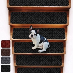 14pk Self Adhesive Carpet Stair Treads, 8"x30"