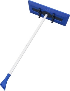 Snow Joe Broom Snow Removal Tool w/ 52-Inch Compact Handle 