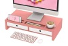 Monitor Stand Riser Desk Organizer with Drawers