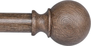 BRIOFOX Adjustable 1" Curtain Rod, 72 to 144", Imitation Wood Grain 1 Pack