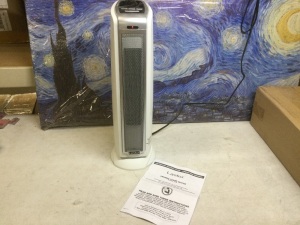 Lasko 5775 Electric 1500W Ceramic Space Heater Tower with Thermostat and Auto-Off Timer - Appears New, Tested/Works 