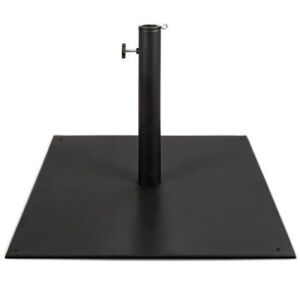 Steel Umbrella Base, Patio Stand w/ Tightening Knob & Anchor Holes - 38.5lb 