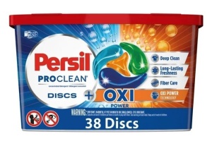 Case of 4 Persil ProClean Oxi Discs Laundry Detergent Pacs, 38 Count