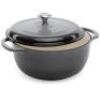 6qt Non-Stick Enamel Cast-Iron Dutch Oven Kitchen Cookware w/ Side Handles&nbsp;