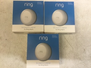 Lot of (3) Ring Alarm Smoke & CO Listeners - New/Unopened