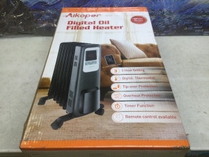 Aikoper Digital Oil Filled Whole Room Heater - New/Unopened