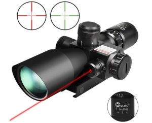 CVLIFE 2.5-10x40e Red & Green Illuminated Scope with 20mm Mount, E-Commerce Return, Untested