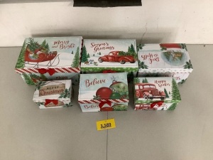 Set of 6 Decorative Christmas Boxes
