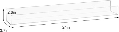 4pk NIUBEE 24" Premium Acrylic Floating Ledge Shelves