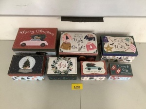 Set of 7 Decorative Christmas Boxess