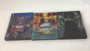 Lot of 3 PS4 Steelbook Games, Injustice 2 Ultimate Edition, Naruto Ultimate Ninja Storm Legacy, and Marvel VS. Capcom, E-Commerce Return