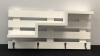 Wooden Wall Shelf with 4 Hooks