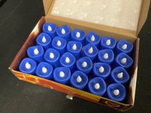 24pk Blue LED Candles