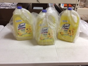 Lot of (3) Lysol Disinfectant All Purpose Cleaner, Lemon Scent, 144 oz - New 