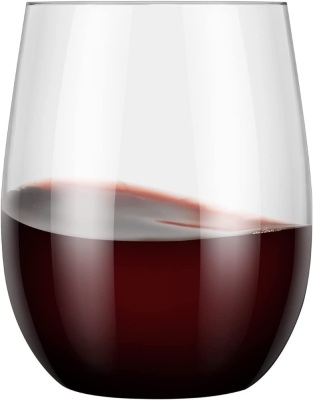 Dannke 48 Plastic Stemless Wine Glasses,12oz 