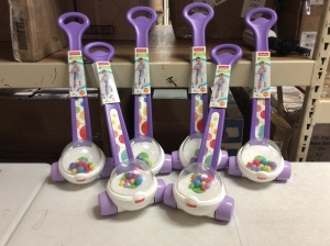 Lot of (6) Fisher Price Corn Popper Push Toys - Appear New