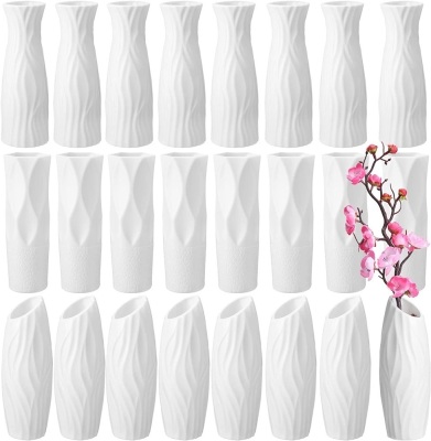 Mimorou 24 Pcs Composite Plastic Flower Vases