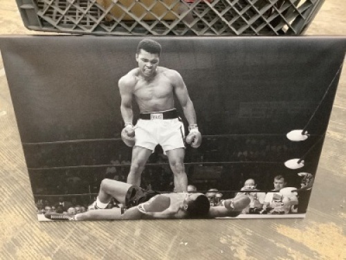 Sonny Liston vs Muhammad Ali Canvas Wall Art Print, 20x30