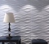 A21031 - Decorative 3D Wavy Wall Panels, 19.7"x19.7" White, 12 Tiles 32 SF