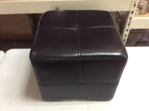 Baxton Studio Nox Brown Leather Ottoman - Appears New with Damage 